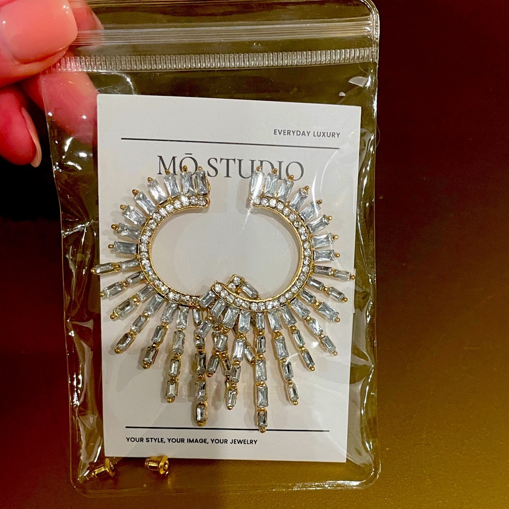 Silver Abstract earrings- New. Never worn.